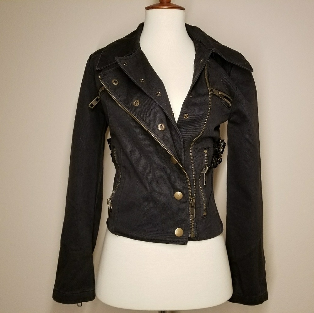 TOOKERS Black Moto Jacket